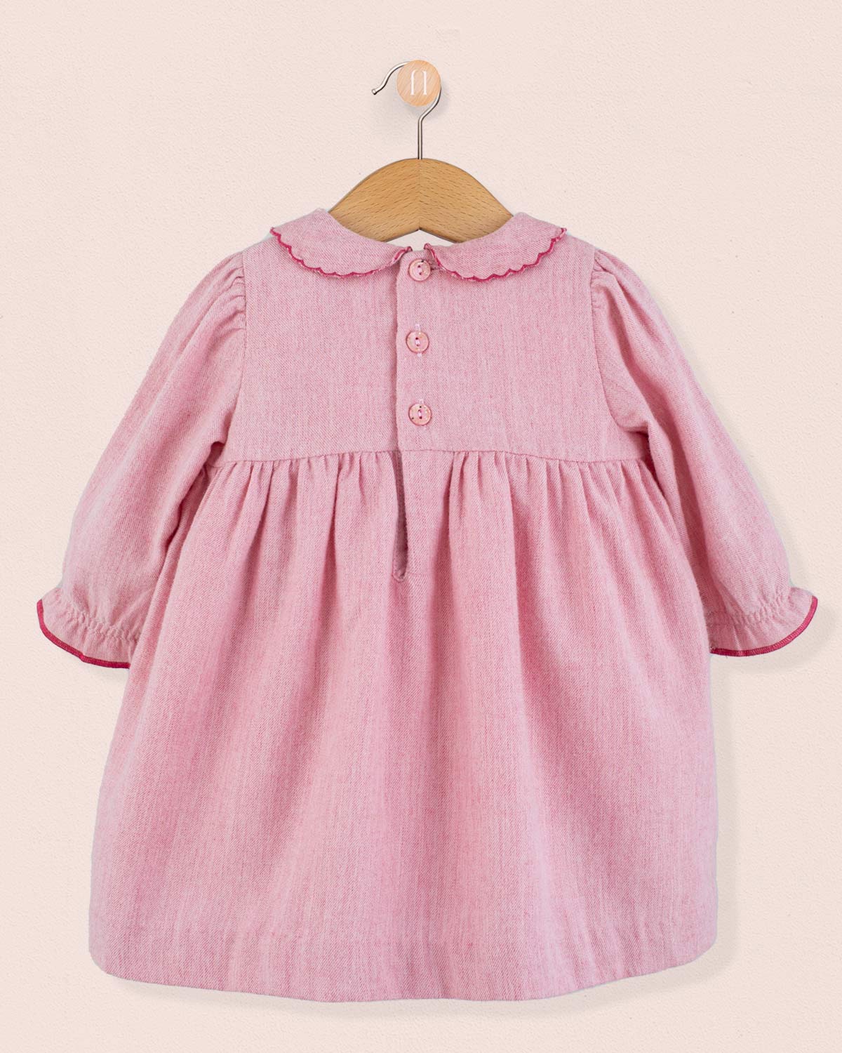 Baby Madeline Italian Rose Flannel Dress